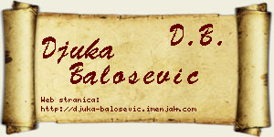 Đuka Balošević vizit kartica